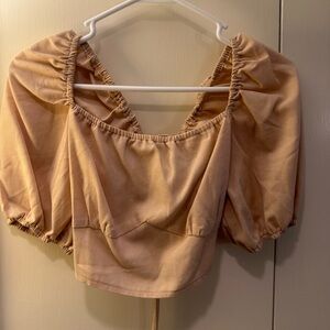 Beige Crop Top